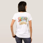 FARBIGE BLUMEN-SOMMER-VIBES T-Shirt (Schwarz voll)