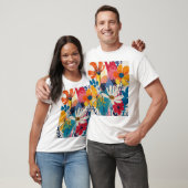 Farbige Blumen T-Shirt (Unisex)