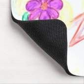 Farbige Blumenabstraktion Mousepad (Ecke)
