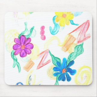 Farbige Blumenabstraktion Mousepad