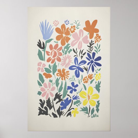 Farbige Blumenanordnungskunst Poster (Vorne)