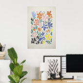 Farbige Blumenanordnungskunst Poster (Heimbüro)