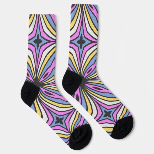 Farbige Blumenblüten Thunder_Cove Socken (Rechts)
