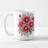 Farbige Blumenbouquet Kaffeetasse (Links)