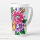 Farbige Blumenbouquet Milchtasse (Rechte Ecke)