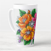 Farbige Blumenbouquet Milchtasse (Linke Ecke)