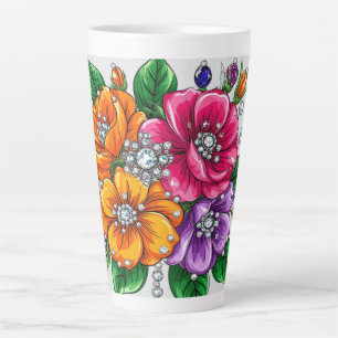 Farbige Blumenbouquet Milchtasse