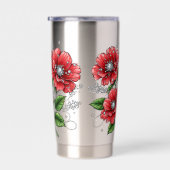 Farbige Blumenbouquet Thermobecher (Rechts)