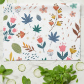 Farbige Blumendrucke Geschirrtuch (Gefaltet)