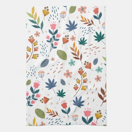 Farbige Blumendrucke Geschirrtuch (Vertikal)