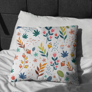 Farbige Blumendrucke Kissen