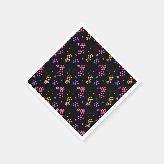 Farbige Blumendrucke Serviette (Ecke)