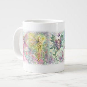 Farbige Blumenfeen Jumbo-Tasse