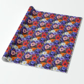 Farbige Blumenfelder Geschenkpapier (Ungerollt)