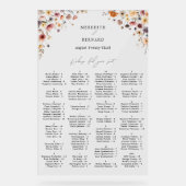 Farbige, blumengeschmückte Hochzeitskizze Acrylschild (Vorderseite)