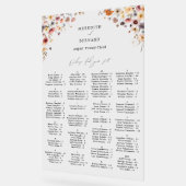 Farbige, blumengeschmückte Hochzeitskizze Acrylschild (Winkel)