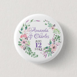 Farbige Blumenkränze Button