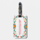 Farbige Blumenkränze Gepäckanhänger (Rückseite vertikal)