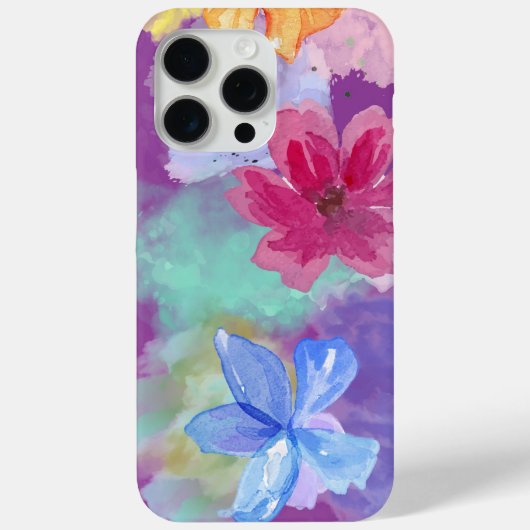 Farbige Blumenkunst Case-Mate iPhone Hülle (Rückseite)