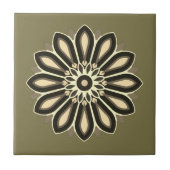 FARBIGE BLUMENKUNST GESCHENK TOCHTER MUTTER CHEFIN FLIESE (Vorderseite)