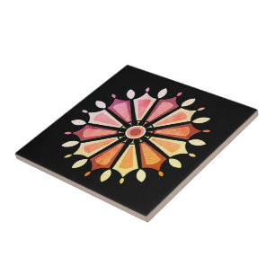 FARBIGE BLUMENKUNST GESCHENK TOCHTER MUTTER CHEFIN FLIESE
