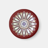 FARBIGE BLUMENKUNST GESCHENK TOCHTER MUTTER CHEFIN MAGNET (Vorne)