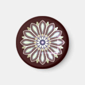 FARBIGE BLUMENKUNST GESCHENK TOCHTER MUTTER CHEFIN MAGNET (Vorne)