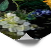 Farbige Blumenlandschaft mit lebendigen Bäumen Sze Poster (Ecke)
