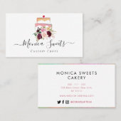 Farbige Blumenlogos, Sonderbackwaren Visitenkarte (Vorne/Hinten)