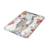 Farbige Blumenmatte Badematte (Schrägansicht)