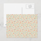 Farbige Blumenmuster-Abbildung Postkarte (Vorne/Hinten)