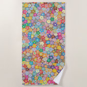 Farbige Blumenmuster Badetücher Strandtuch (Vorderseite)
