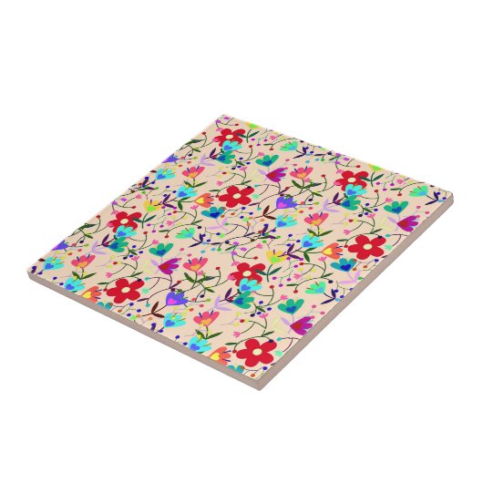 Farbige Blumenmuster-Blätter Foliage Fliese (Seite)