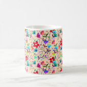 Farbige Blumenmuster-Blätter Foliage Kaffeetasse (Mittel)