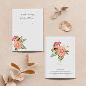Farbige Blumenmuster Boho Earring Display Visitenkarte