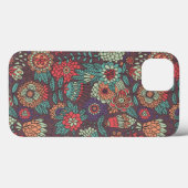 Farbige Blumenmuster im Cartoon-Stil Case-Mate iPhone Hülle (Rückseite (Horizontal))