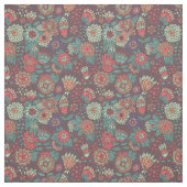 Farbige Blumenmuster im Cartoon-Stil Stoff (Muster)