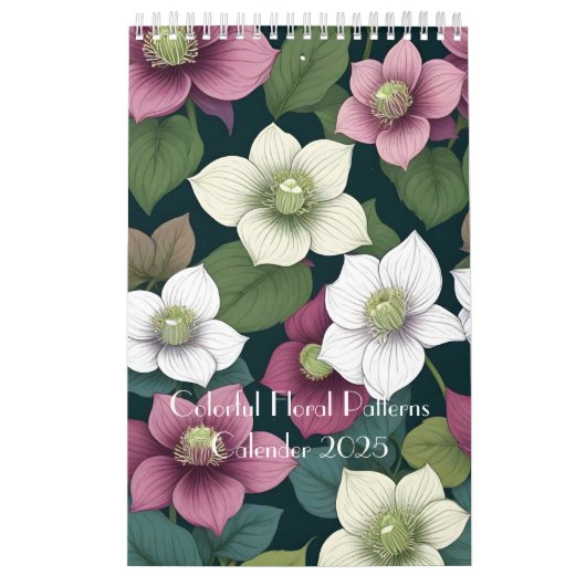 Farbige Blumenmuster Kalender (Titelbild)