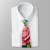 Farbige Blumenmuster mit Rose Krawatte (Gebunden)