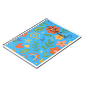 Farbige Blumennotizbuch Notizblock (Linke Seite)