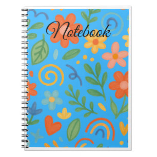 Farbige Blumennotizbuch Notizblock