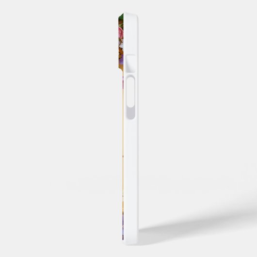 Farbige Blumenrahmen Case-Mate iPhone Hülle (Rückseite / Links)