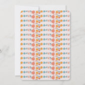 Farbige Blumenrahmen Einladung (Rückseite)