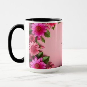 Farbige Blumenrahmen Tasse