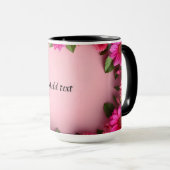 Farbige Blumenrahmen Tasse (VorderseiteRechts)