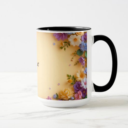 Farbige Blumenrahmen Tasse (Rechts)