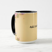 Farbige Blumenrahmen Tasse (Vorderseite Links)