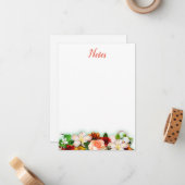 Farbige Blumenschrift Mitteilungskarte (Vorderseite/Rückseite Beispiel)