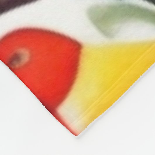 Farbige Blumenvögel Fleecedecke (Ecke)