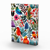 Farbige Blumenvögel Fotoblock (Rechts)